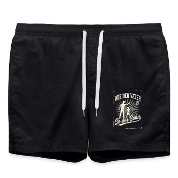 Dart Vater Sohn Wie Der Vater So Der Sohn - Badeshorts - Schwarz - Vorne - AI Model Male 185 light (185cm)
