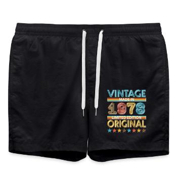 1978 - Badeshorts - Schwarz - Vorne - AI Model Male 185 light (185cm)