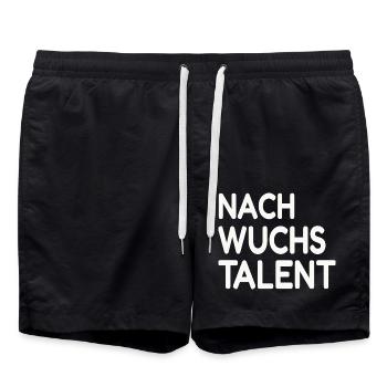Nachwuchstalent  Talent Anfänger - Badeshorts - Schwarz - Vorne - AI Model Male 185 light (185cm)