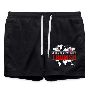 Tromsø  - Badeshorts - Schwarz - Vorne - AI Model Male 185 light (185cm)