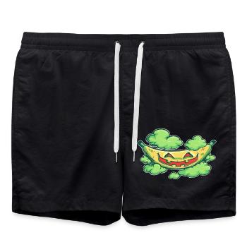 Halloween-Banane - Badeshorts - Schwarz - Vorne - AI Model Male 185 light (185cm)