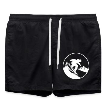 Snowboarding - Badeshorts - Schwarz - Vorne - AI Model Male 185 light (185cm)