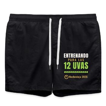 Training für die 12 Trauben - Badeshorts - Schwarz - Vorne - AI Model Male 185 light (185cm)