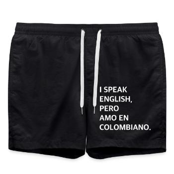Kolumbien Stolze Kolumbianerin - Badeshorts - Schwarz - Vorne - AI Model Male 185 light (185cm)