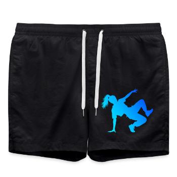 Geschenkidee für die Hip-Hop-Tänzerin mit Breaking - Badeshorts - Schwarz - Vorne - AI Model Male 185 light (185cm)