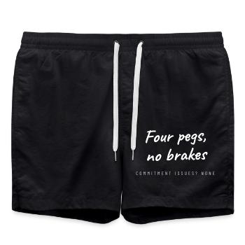 BMX Street Zwanzig Zoll Tricks Rampe Lustig BMX-Fa - Badeshorts - Schwarz - Vorne - AI Model Male 185 light (185cm)