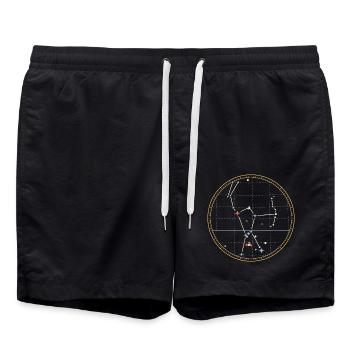Sternkarte des großen Wintersternbilds - Badeshorts - Schwarz - Vorne - AI Model Male 185 light (185cm)