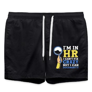 HR Manager - Badeshorts - Schwarz - Vorne - AI Model Male 185 light (185cm)