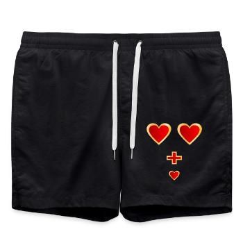 Baby verkünden, Familiennachwuchs - Badeshorts - Schwarz - Vorne - AI Model Male 185 light (185cm)