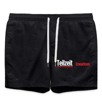 Teilzeit Erwachsen - Badeshorts - Schwarz - Vorne - AI Model Male 185 light (185cm)
