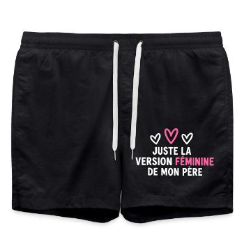 Weibliche Version meines Vaters - Badeshorts - Schwarz - Vorne - AI Model Male 185 light (185cm)