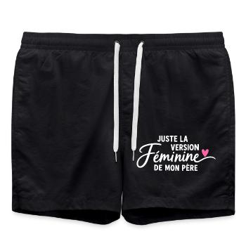 Weibliche Version meines Vaters - Badeshorts - Schwarz - Vorne - AI Model Male 185 light (185cm)