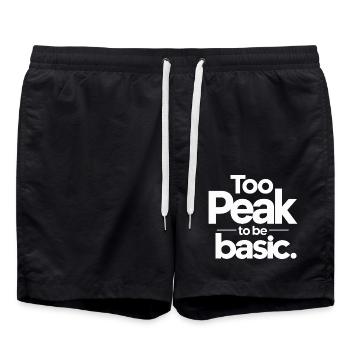 Typografie Grunge Peak Muster - Badeshorts - Schwarz - Vorne - AI Model Male 185 light (185cm)