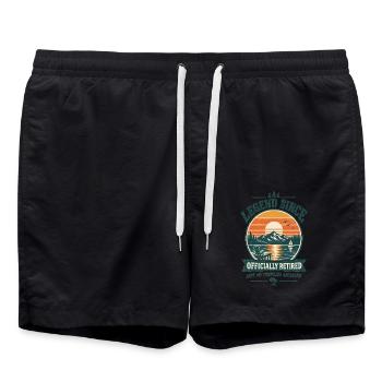 Legende Seit Ruhestand Officially Retired - Badeshorts - Schwarz - Vorne - AI Model Male 185 light (185cm)