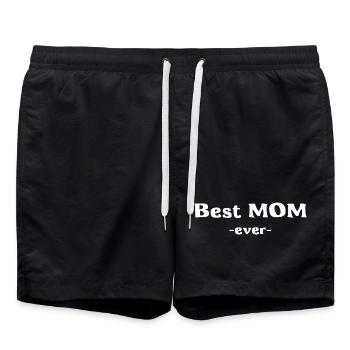 Beste Mama - Best MOM - Badeshorts - Schwarz - Vorne - AI Model Male 185 light (185cm)