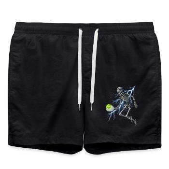 Blitzskelett-Pickleball - Badeshorts - Schwarz - Vorne - AI Model Male 185 light (185cm)