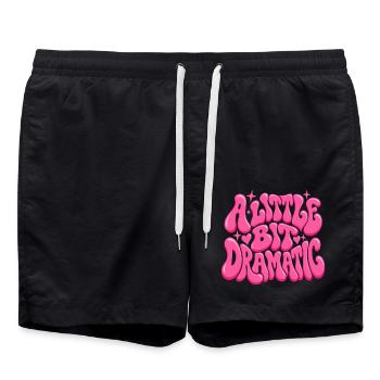 A Little Dramatic Pink Bubble Design - Badeshorts - Schwarz - Vorne - AI Model Male 185 light (185cm)