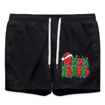 Falala Fangul Weihnachts-Spaß - Badeshorts - Schwarz - Vorne - AI Model Male 185 light (185cm)