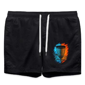 Disc Golf Discgolf Männer Jungen Kinder - Badeshorts - Schwarz - Vorne - AI Model Male 185 light (185cm)