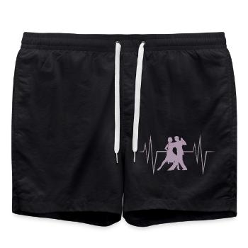 Paartanz Tanzen Tänzerin Klassischer Tanz Sprüche - Badeshorts - Schwarz - Vorne - AI Model Male 185 light (185cm)