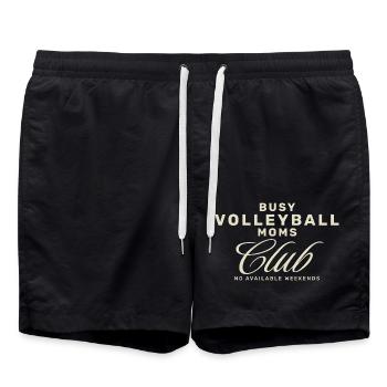 Volleyball Moms Club - Badeshorts - Schwarz - Vorne - AI Model Male 185 light (185cm)