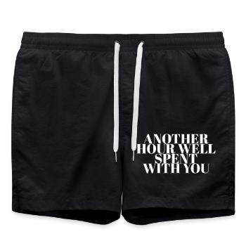 Another Hour With You - Badeshorts - Schwarz - Vorne - AI Model Male 185 light (185cm)