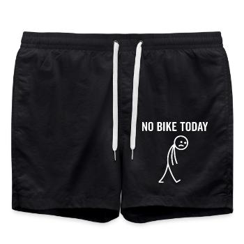 no bike today - Badeshorts - Schwarz - Vorne - AI Model Male 185 light (185cm)