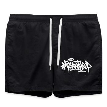 Misanthrop Rusty Style - Badeshorts - Schwarz - Vorne - AI Model Male 185 light (185cm)