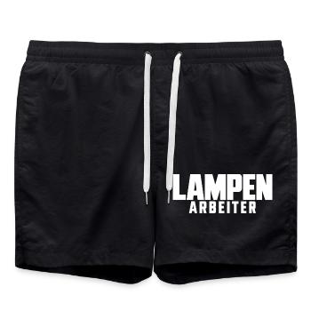 Lampen Arbeiter Veranstaltungstechnik Lichttechnik - Badeshorts - Schwarz - Vorne - AI Model Male 185 light (185cm)