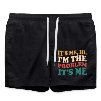 Plot Twist Selbstironie Sarkasmus Humor - Badeshorts - Schwarz - Vorne - AI Model Male 185 light (185cm)