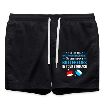 Gastroenterologie - Badeshorts - Schwarz - Vorne - AI Model Male 185 light (185cm)