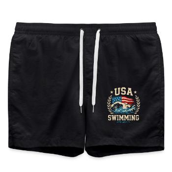 USA Swimming - Badeshorts - Schwarz - Vorne - AI Model Male 185 light (185cm)