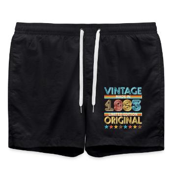 1983 - Badeshorts - Schwarz - Vorne - AI Model Male 185 light (185cm)