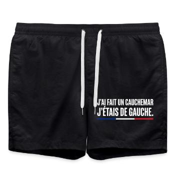 Anti-Frankreich: Ich HATTE einen Albtraum, ich kam aus Gauc - Badeshorts - Schwarz - Vorne - AI Model Male 185 light (185cm)