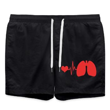 Atmen Atmung Atemwegstherapeut Sauerstoff - Badeshorts - Schwarz - Vorne - AI Model Male 185 light (185cm)