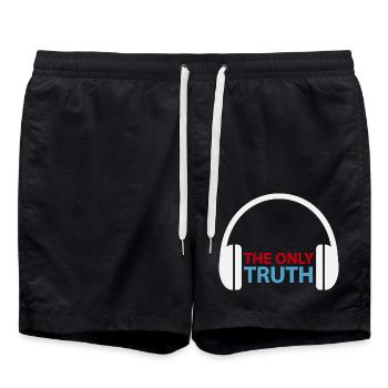Only Truth Headphones Logo T-Shirt - Badeshorts - Schwarz - Vorne - AI Model Male 185 light (185cm)