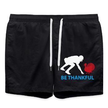 Sei dankbar, Harvest Silhouette - Badeshorts - Schwarz - Vorne - AI Model Male 185 light (185cm)