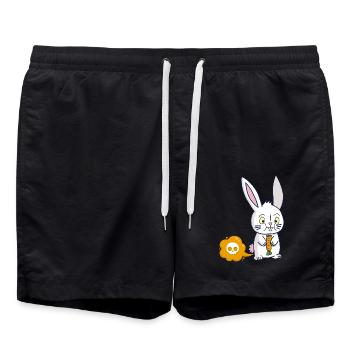 Der Karottenfurz - Badeshorts - Schwarz - Vorne - AI Model Male 185 light (185cm)