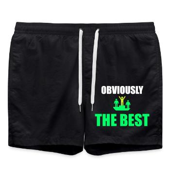 Offensichtlich das Beste - Badeshorts - Schwarz - Vorne - AI Model Male 185 light (185cm)