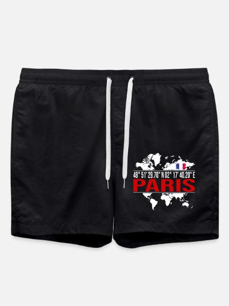 Paris - Badeshorts - Schwarz