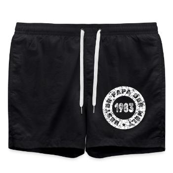 1983 - Badeshorts - Schwarz - Vorne - AI Model Male 185 light (185cm)