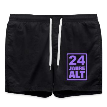Alt 24 - Badeshorts - Schwarz - Vorne - AI Model Male 185 light (185cm)