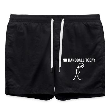 heute kein handball - Badeshorts - Schwarz - Vorne - AI Model Male 185 light (185cm)