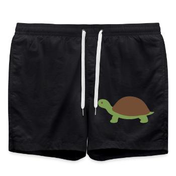 Schildkröte Design Geschenkidee Tierfreunde - Badeshorts - Schwarz - Vorne - AI Model Male 185 light (185cm)