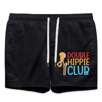 Hüften Hüfte Hüftgelenk - Badeshorts - Schwarz - Vorne - AI Model Male 185 light (185cm)