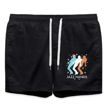 Jazz Hands Jazz Dance Tänzer Weihnachten - Badeshorts - Schwarz - Vorne - AI Model Male 185 light (185cm)