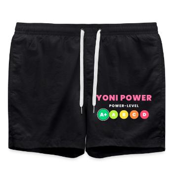 Yoni Power Level A Plus - Badeshorts - Schwarz - Vorne - AI Model Male 185 light (185cm)