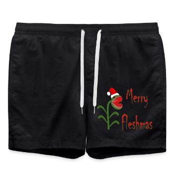 Fröhliche Fleischfliegenfalle der Santa-Venusfliegenfalle - Badeshorts - Schwarz - Vorne - AI Model Male 185 light (185cm)