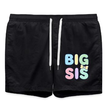 große Schwester - Badeshorts - Schwarz - Vorne - AI Model Male 185 light (185cm)