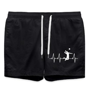 Volleyball Geschenk Idee Volleyballer - Badeshorts - Schwarz - Vorne - AI Model Male 185 light (185cm)